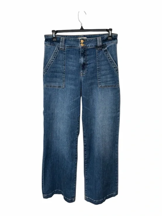KUT from the Kloth Jodi High Rise Wide Leg Jeans Porkchop Pockets Sz 10 - Picture 2 of 9